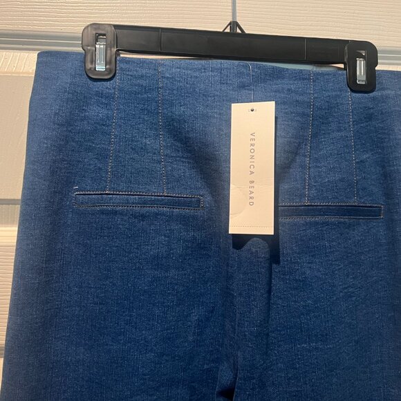 NWT Veronica Beard Royce Pants Cosmo Blue - Size 10 US (Matching Vest in Closet) - Picture 4 of 7